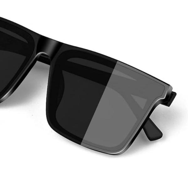 Retro Square Lightweight UV Protection Sunglasses – Unisex Classic Black Frame (Medium Size)