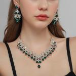 Latest Fancy Wedding Crystal Diamond Necklace Set for Women | Premium Party Wear Jewellery