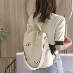Women’s Flower-Embroidered Oxford Backpack – Artistic National Style, Small Capacity Bag