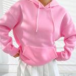 Women’s Pink Back-Printed Oversized Hoodie Sweatshirt – Cozy Winter Wear