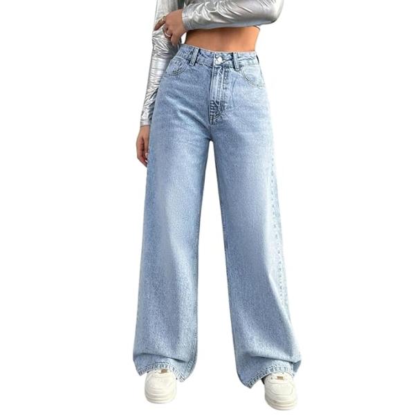 Women’s Baggy High-Waist Wide Leg Denim Jeans – Regular Fit, Premium Quality