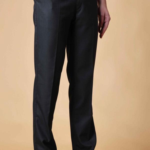 Men’s Black Checked Formal Trousers | Regular Fit Lycra Poly Viscose Stretch Pants