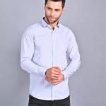 Men’s Organic Cotton Slim Fit Solid Casual Shirt – Full Sleeve, No Pocket, Button-Down Collar