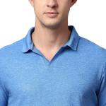 Men’s No-Button Performance Polo T-Shirt with UV Protection