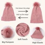 Women’s Winter Warm Woolen Beanie Cap with Pom-Pom – Soft, Snow-Proof, Stretch Fit | Navy Blue