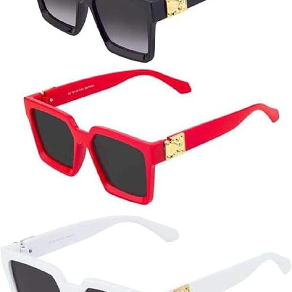 Unisex Stylish Square Sunglasses | UV400 Protection | Trendy Oversized Eyewear for Men & Boys