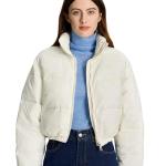 Women’s Nylon Full Sleeve Solid Puffer Jacket – Standard Length, Winter-Ready Warmth