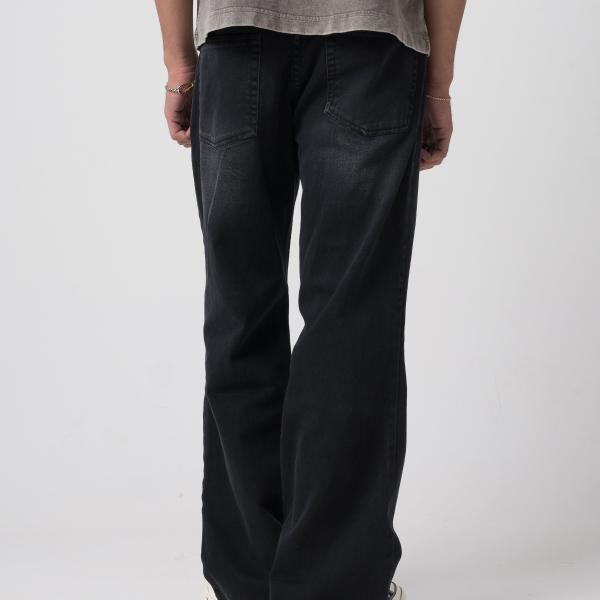Men’s Vintage Bootcut Denim Jeans – Heavyweight Black Rinse