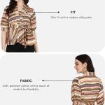 Women’s Printed Rayon Casual Top – Regular Fit, Half Sleeves, Stylish Western Wear
