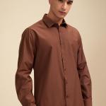 Men’s Solid Slim Fit Polycotton Shirt – Long Sleeves | Spread Collar | Formal & Casual Wear