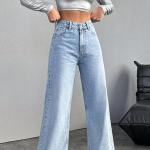 Women’s Baggy High-Waist Wide Leg Denim Jeans – Regular Fit, Premium Quality