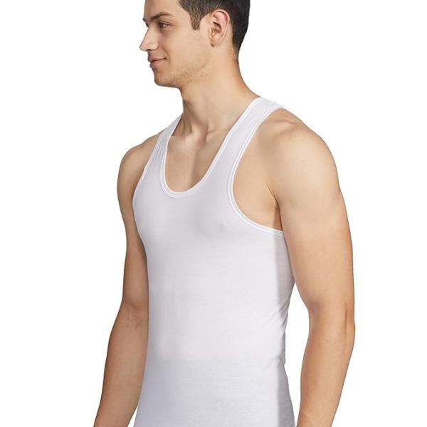 Men’s 100% Cotton Sleeveless Vests – Pack of 5 | Breathable Round-Neck Daily Innerwear