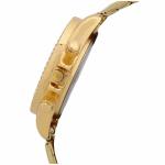 FriendsWells Luxury Gold Round Dial Diamond-Studded Analog Watch for Men | Premium Stainless Steel Strap | Royal Party Wear Wristwatch