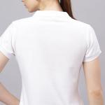 Women’s White Solid Polo Collar T-Shirt – Smart, Stylish & Comfortable