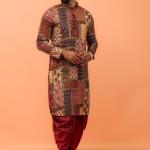 Men’s Multicolor Cotton Blend Printed Kurta – Stylish & Comfortable Regular Fit