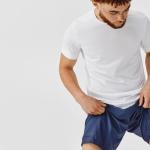 Men’s White Slim Fit Performance Sports T-Shirt