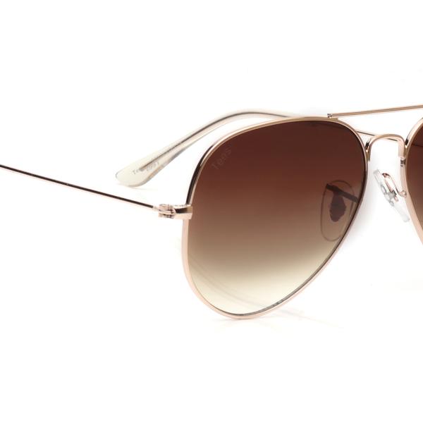 Brown Aviator Sunglasses for Men | 100% UV-Protected Metal Frame | Unisex Premium Eyewear