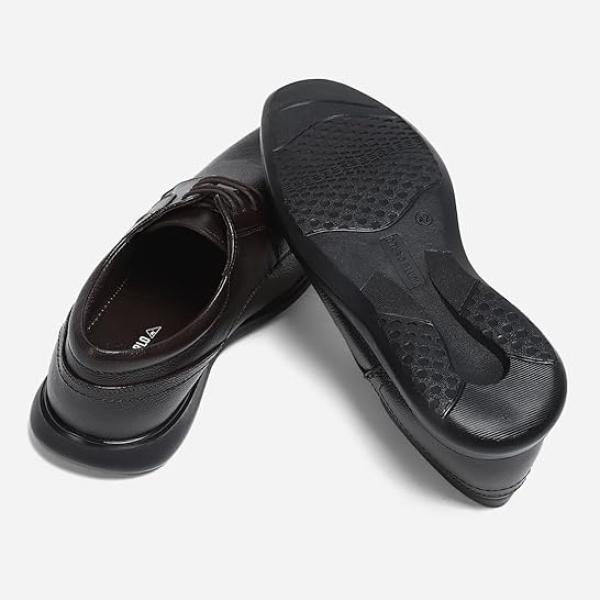 Men’s Tan Genuine Leather Formal Lace-Up Shoes – Premium, Lightweight & Stylish Office Wear