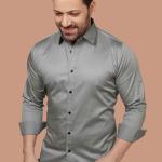 Steel Grey Elegance – Men’s Premium Formal Shirt & Trouser Set